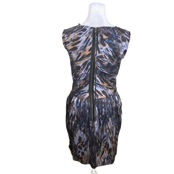 Ulla Johnson 100% Silk Abstract Printed Raw Edge Trim A - Line Dress Size 2 - Picture 2 of 11